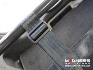 FIAT 500 Rear Harness Bar w/ Net - Black Bar w/ Black Net